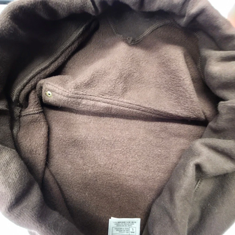 Mickey Mouse Drawstring Backpack Brown Walt‎ Disney Fleece Lined Cartoon Vintage
